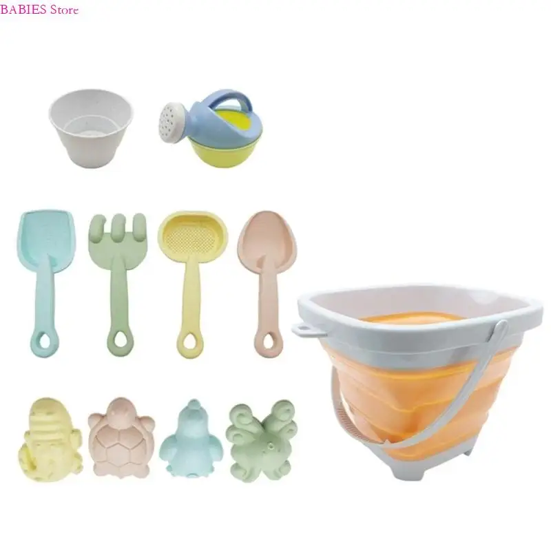 C9GB Sand Playset jouet pour garçon fille avec pliage plage plage arrosage pot pelle moules poisson