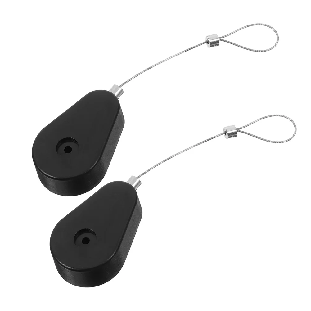 2 pcs AntiTheft Box Steel Wire Holder Cable Lock Safety Case Adjustable Telescopic Anti Loss Cable Case Retractable