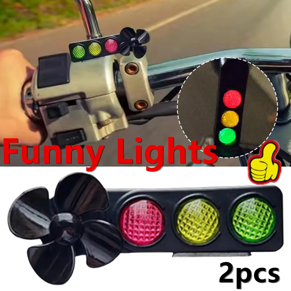 2 قطعة أضواء LED للدراجات النارية مصباح مرور صغير للمركبات الكهربائية ملحقات ركوب الدراجة الآمنة المضحكة للطرق الجبلية