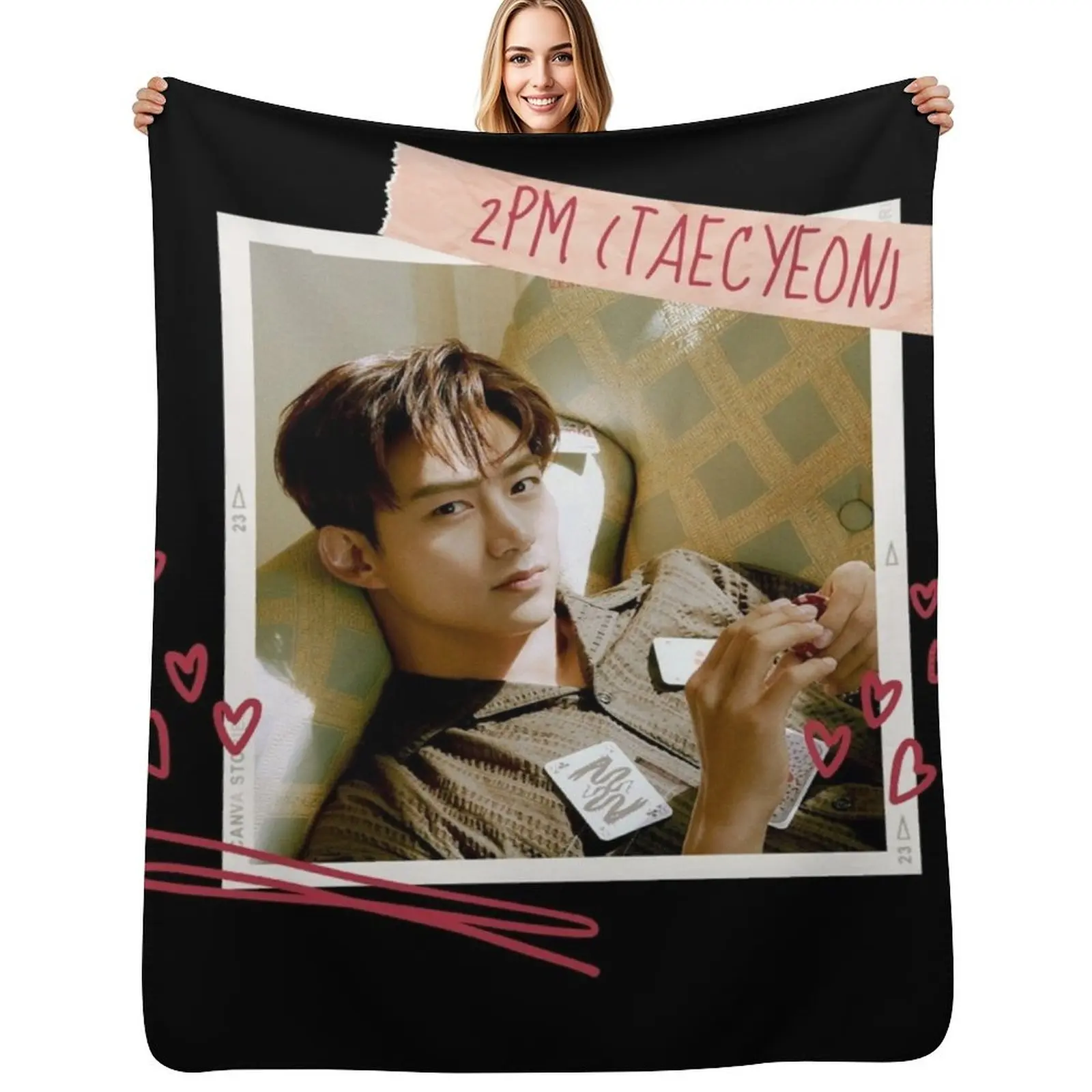 

PM - 2PM OK TAECYEON - Vincenzo Cassano Throw Blanket Soft Solid Color Blanket for Couch Bed
