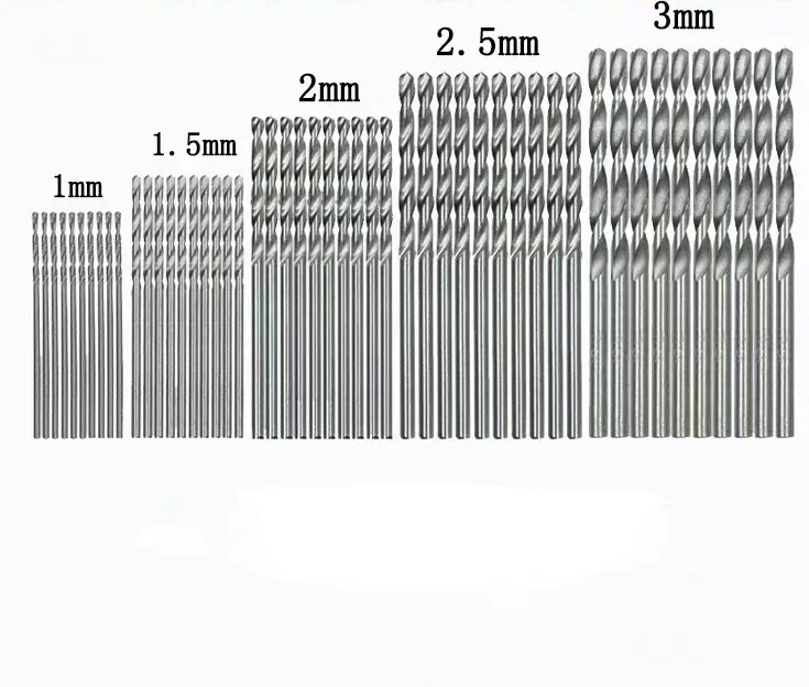 50-teiliges Titan-beschichtetes Hochgeschwindigkeits-Stahlbohrer-Set mit Sechskantschaft, Gerade und Spiralbohrer für Metall-, Holz- und Kunststoffbohrungen – Detail 3