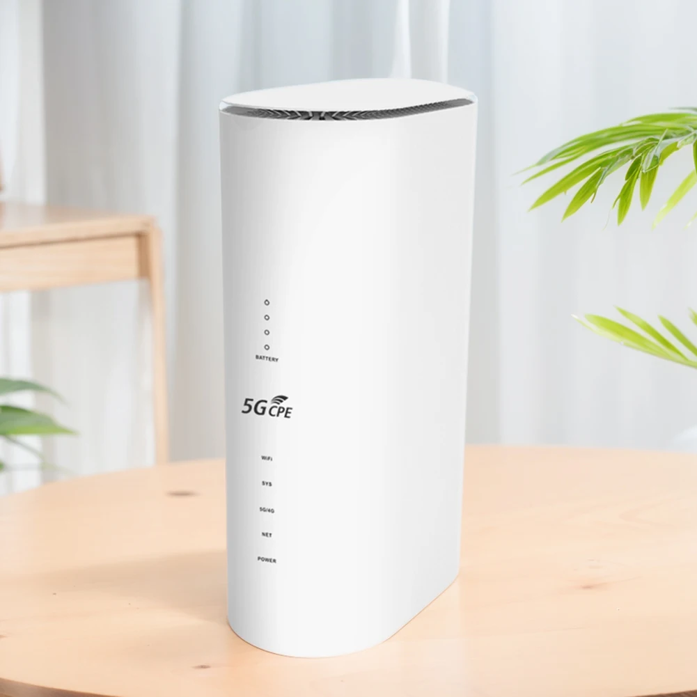 Wireless Router with SIM Card Slot CPE Modem Router Multiple Network Interfaces 5G Router Built-in Multiple Antennas (UK Plug)