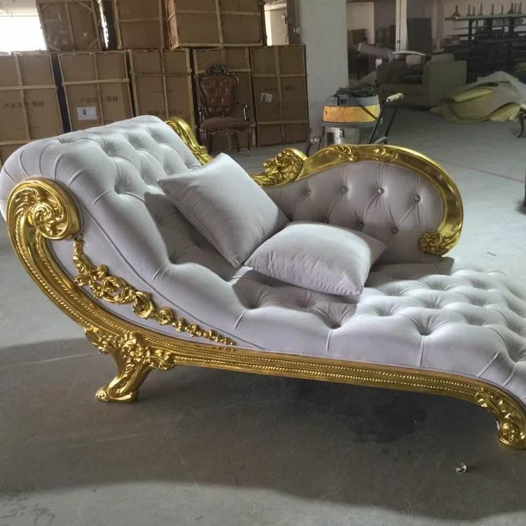 Victorian Sofa Style French Chaise Lounge, Hotel Lounge Furniture Traditional Wood,wood Normal Tufted Antique,antique