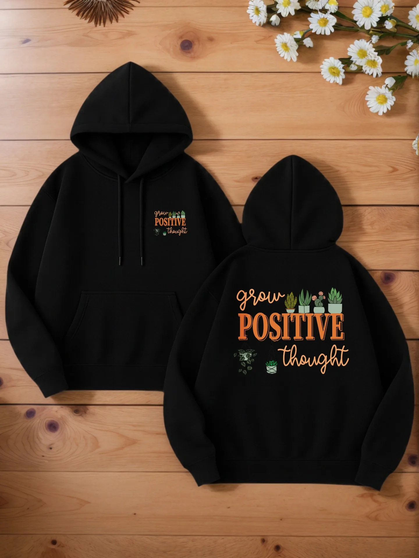 

Мужская толстовка с рисунком, позитивная буква «Мысль», повседневный стиль, на флисовой подкладке, для повседневной носки для мужчин