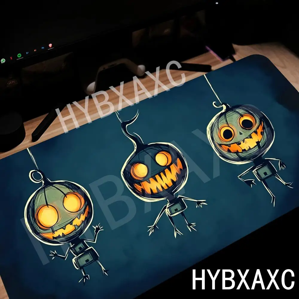 

HYBXAXC Desk Mat Non Slip Rubber Mouse Pad Halloween Pumpkin Head Dolls Spooky Art Design for Gaming Office Home Decor