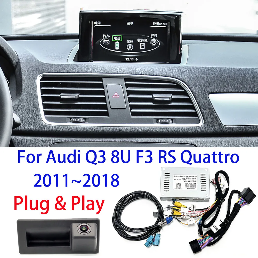 HD Dynamic Traject Decoder Rückfahrkamera für Audi Q3 8U F3 RS Quattro 2011~2018 3G MMI 7 Zoll OEM-Bildschirm Up-Grade-Parkkamera