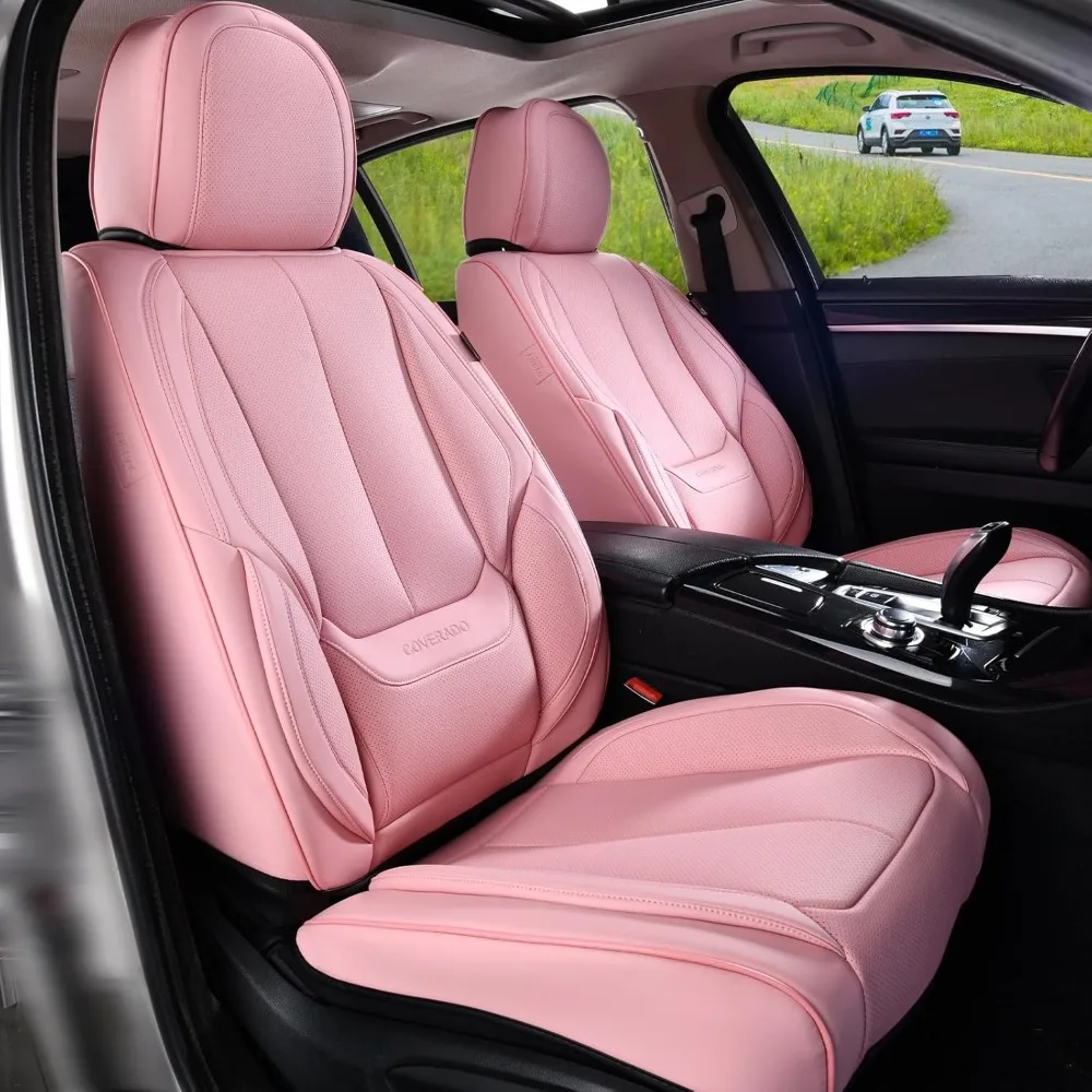 

Premium Waterproof Front Car Seat Covers with Nappa Leather Cushions