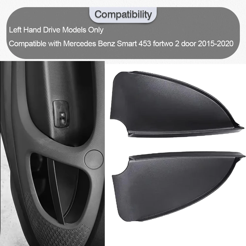 

2pcs Car Door Handle Storage Boxes Left and Right For Mercedes Benz Smart 453 fortwo 2 door 2015 2016 2017 2018 2019 2020