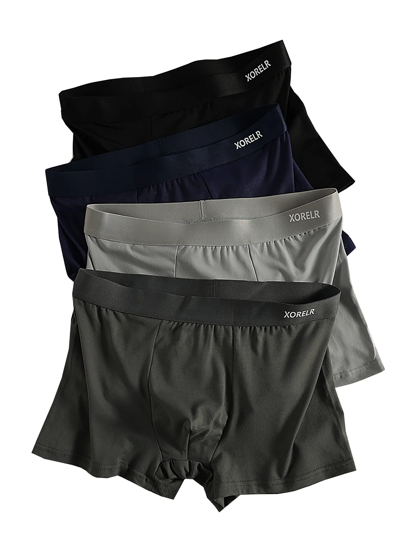 

Набор из 4 предметов! Четырехцветная комбинация! Простые и повседневные мужские трусы с буквенным ремнем.