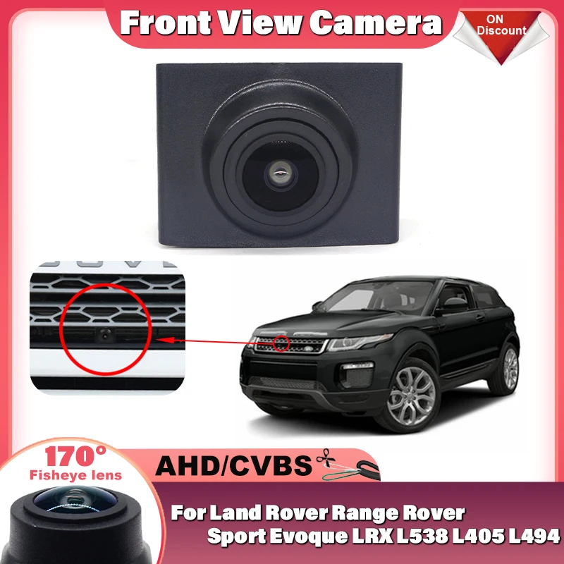 

AHD 1080P Fisheye CCD Car Front View Parking Positive Logo Camera For Land Rover Range Rover Sport Evoque LRX L538 L405 L494
