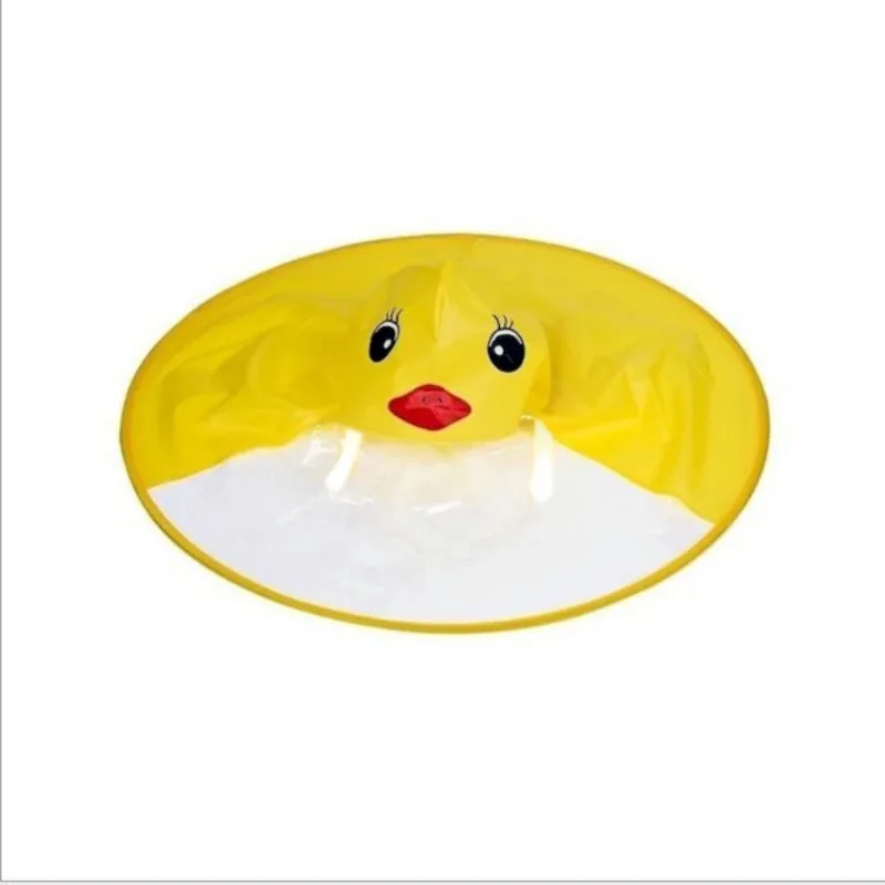 Duck-Shaped Umbrella Hat - Open/Close, Foldable Raincoat-like Poncho with Umbrella, Cute Yellow Duck Design for Fishing, Camping view 3