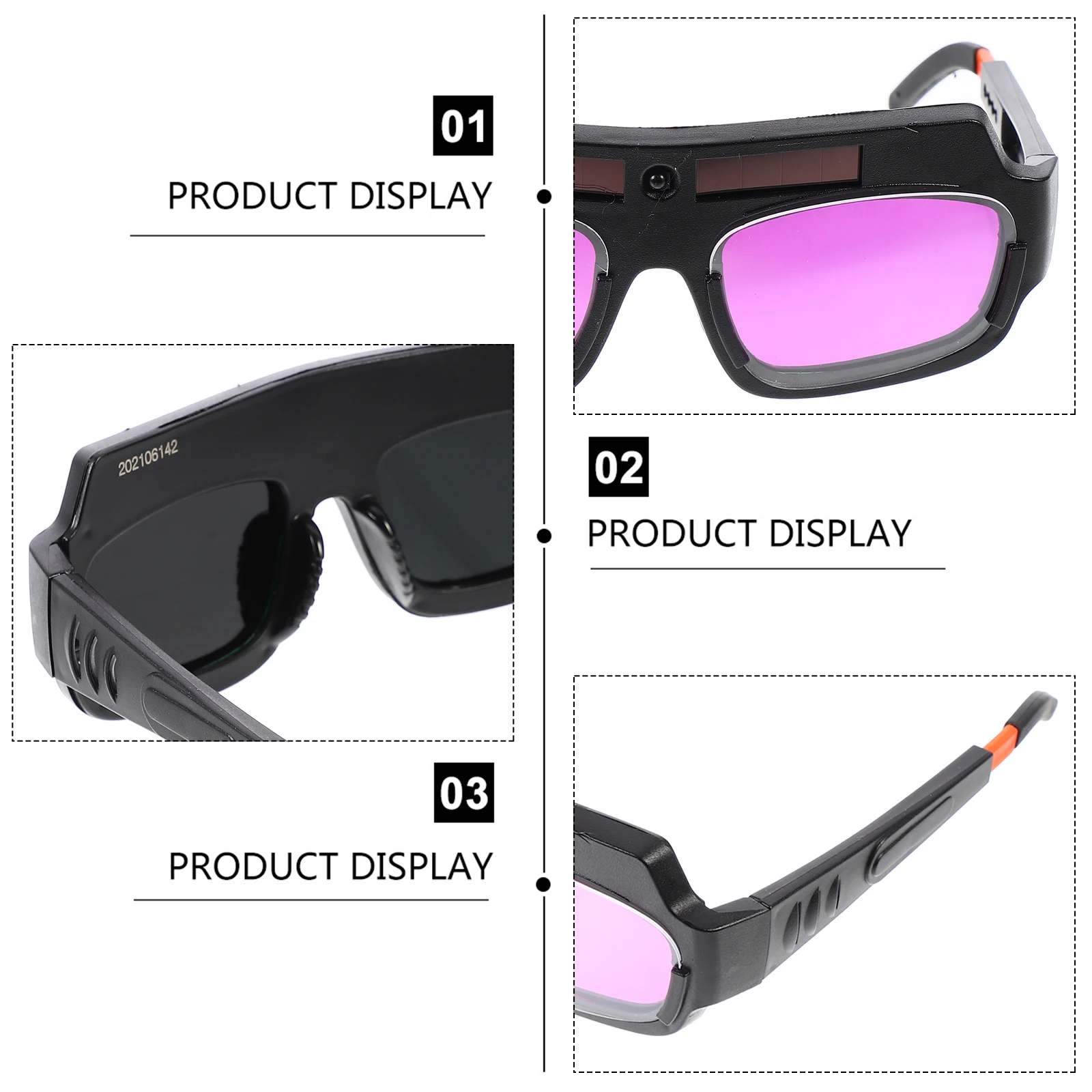 

Auto Darkening Welding Goggles Safety Glasses Solar Rechargeable Protective Eye Wear Durable ABS Material Anti UV Infrared