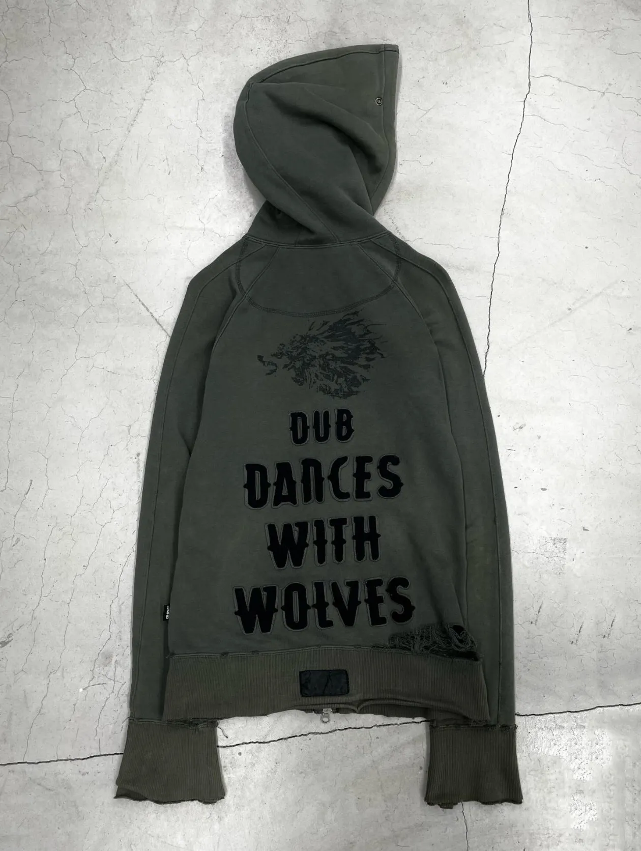 HKSH Spring Autumn New Men Tide Dark Punk Visual Style Patchwork Embroidered Letter Sweatshirt Distressed Hooded Hoodies HK26825