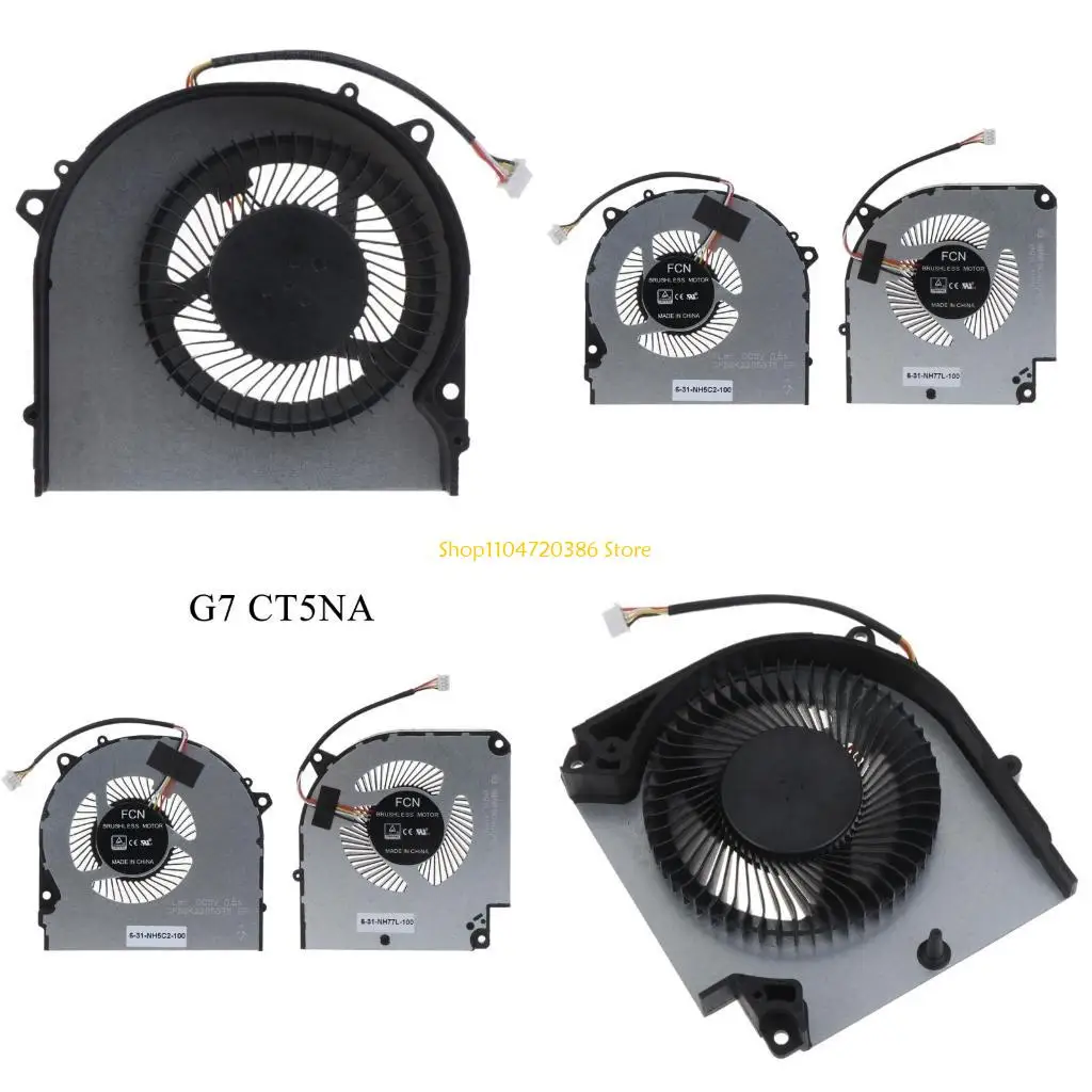 

K0EA CPU GPU Cooling Fan For Hasee G7-CT5NA G7 Z8 CT7NA G7-CU7NA CNH5S01 CT7NT CT7NK Cooling Fan Radiator Replacement