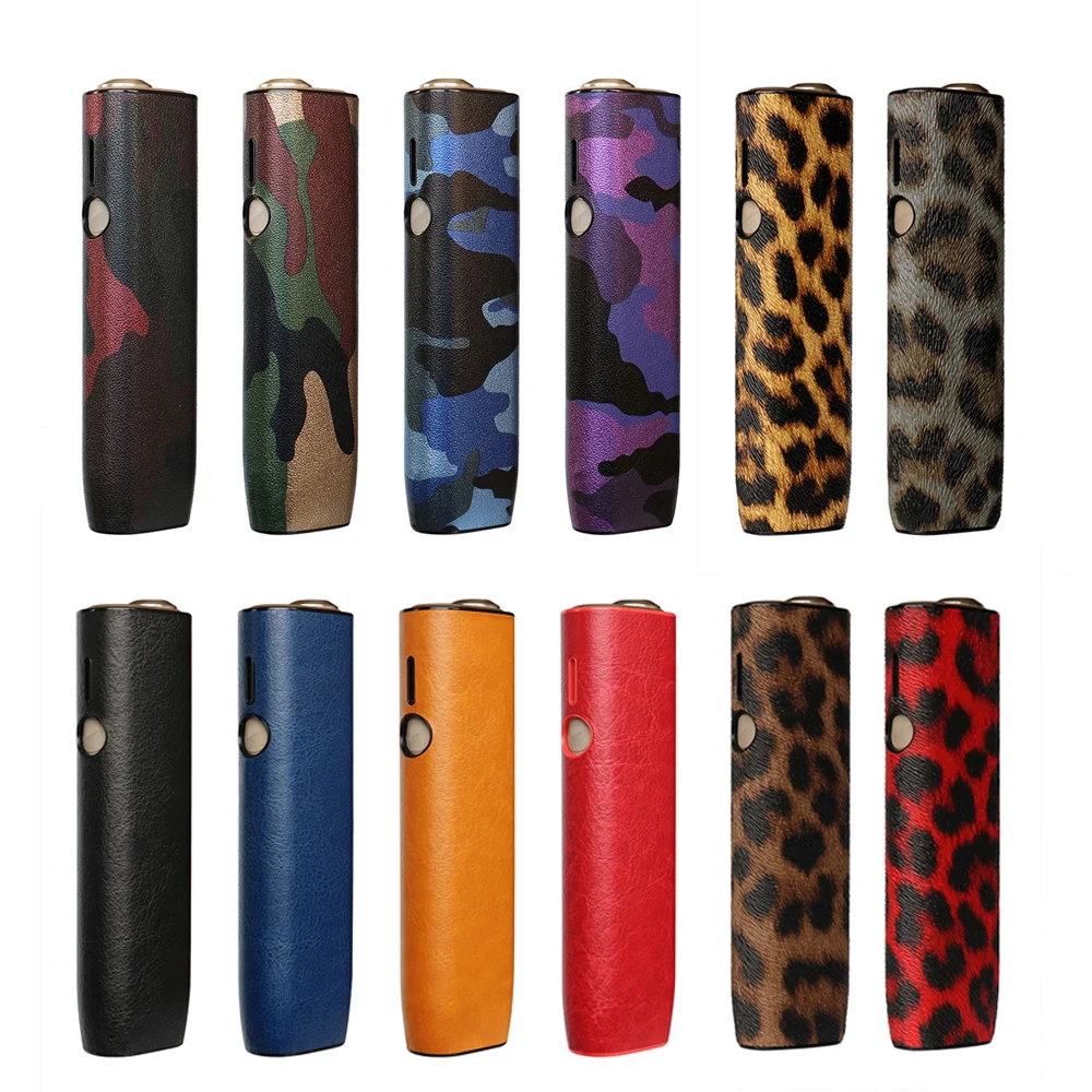 حافظة صلبة بلون سادة من مادة جلد البولي كربونات + البولي يوريثان لهاتف IQOS ILUMA ONE