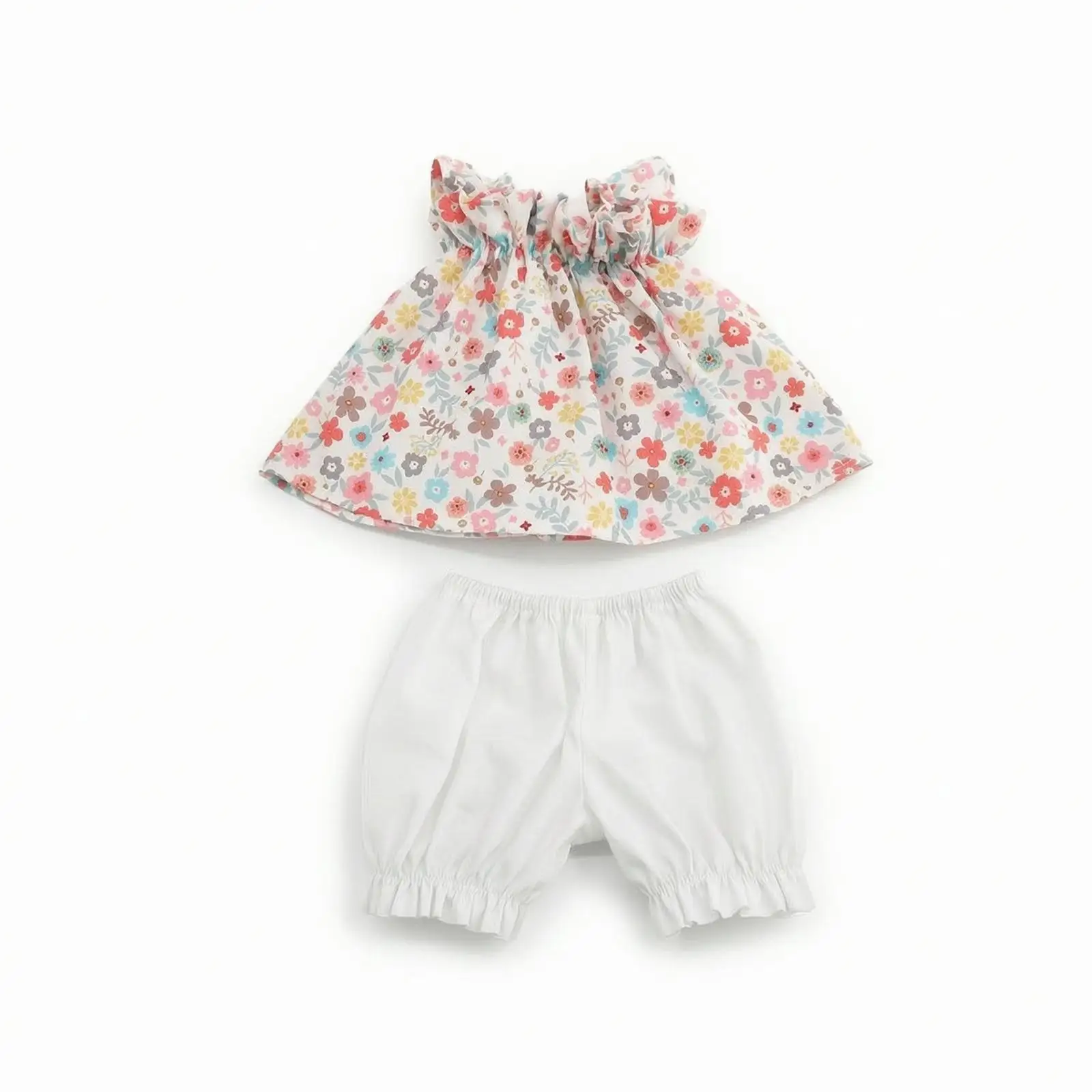 roupas-de-algodao-macio-para-bonecas-de-pelucia-de-60cm-vestido-com-babados-e-calcinhas-combinando-traje-artesanal-para-exibicao