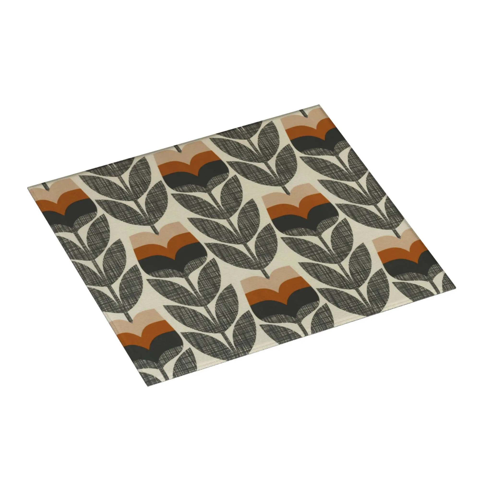 Rose Bud Orange By Orla Kiely Non Slip Kitchen Counter Protector Mat Barware Tableware Reusable  Bathroom Drying Mat For Kitchen