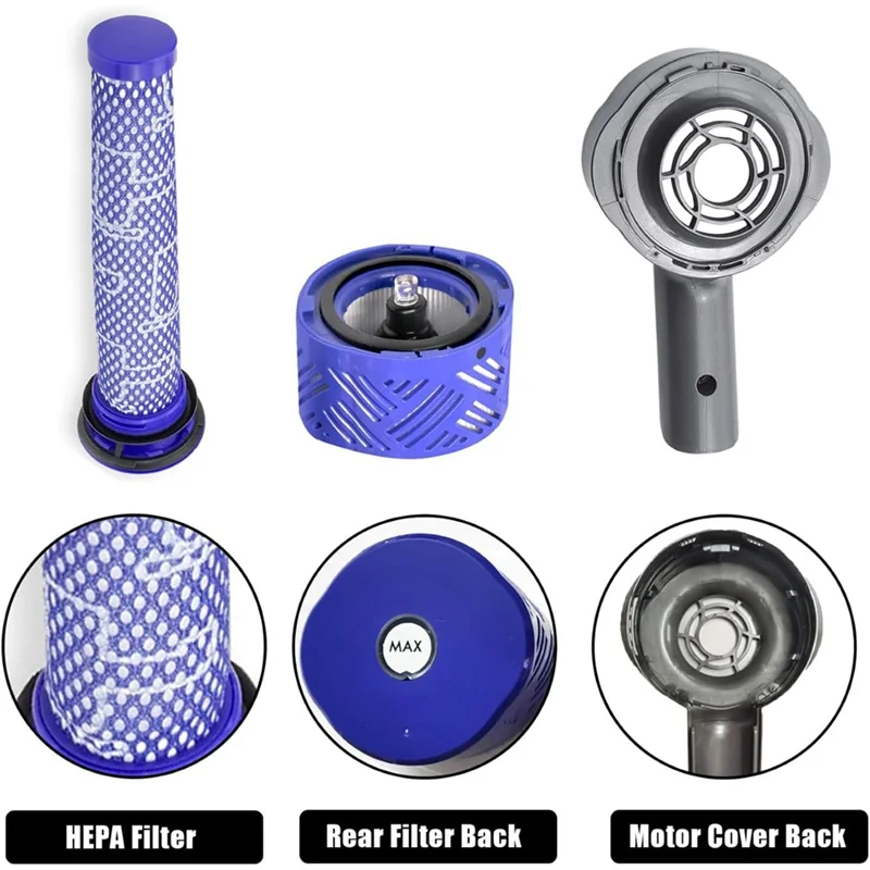 

Motor Rear Cover + Filter + Pre Filter Set As Shown Vacuum Cleaner Accessories For Dyson V6 DC58 DC59 DC61 DC62 DC74-A74P