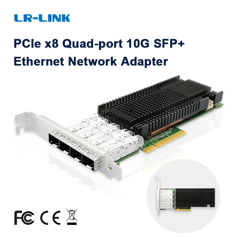 

LR-LINK 1024PF 10Gb PCI-E NIC Network Card, with Intel 82599ES Chipset, Quad SFP+ Port, PCI Express Ethernet LAN Adapter