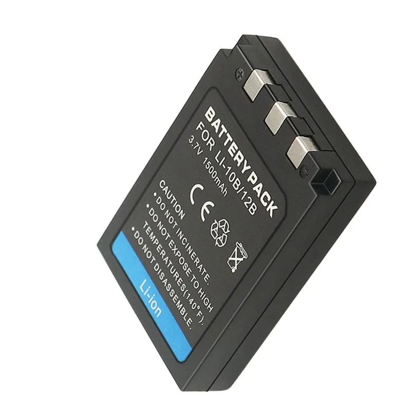 Batería de repuesto de 1500mAh para cámara digital Olympus LI-10B LI-12B Compatible con C-470ZOOM C-4000 C-5000 C-5050 C-5060