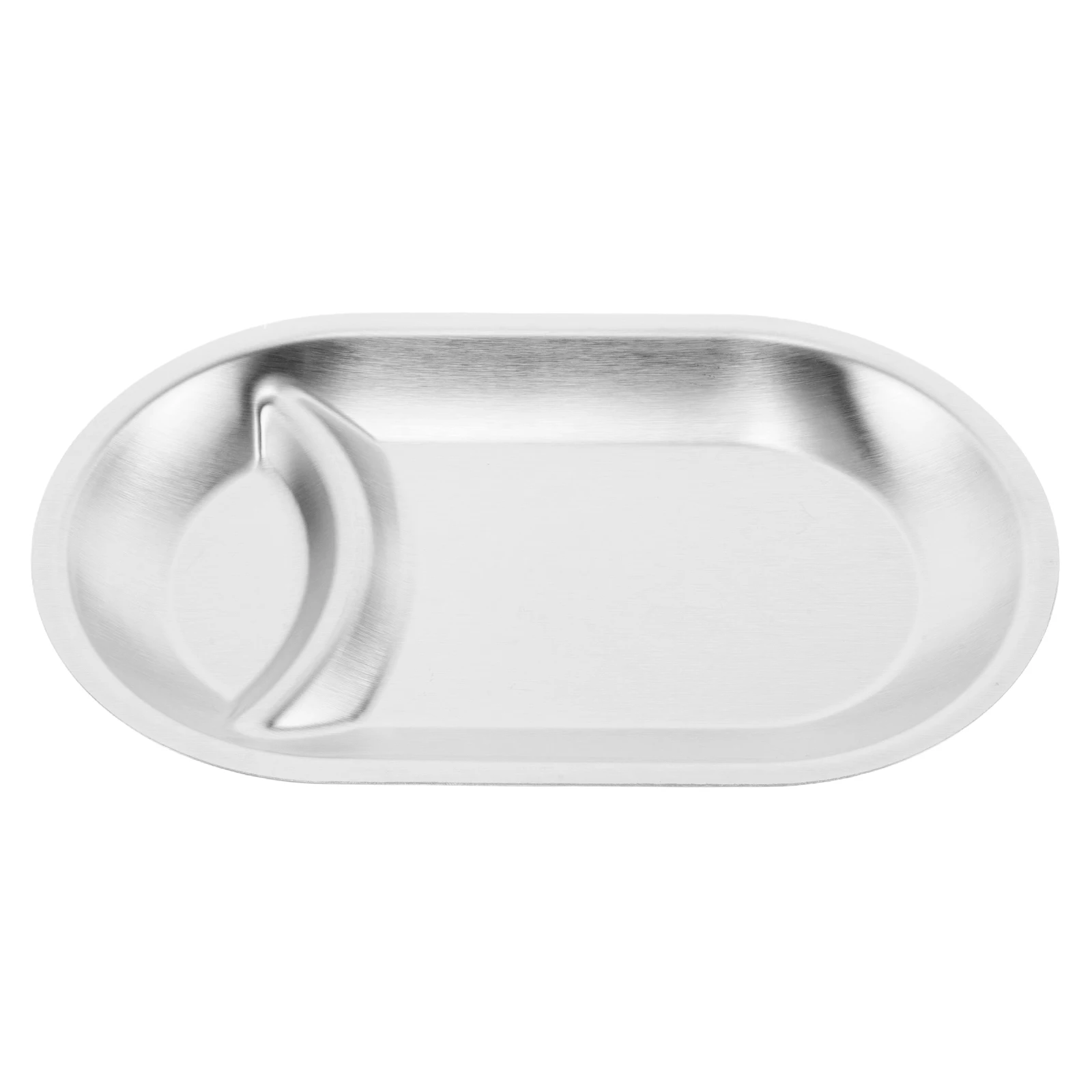 

Тарелка для закусок из нержавеющей стали, обеденные тарелки, съемный металлический поднос для еды с соусом