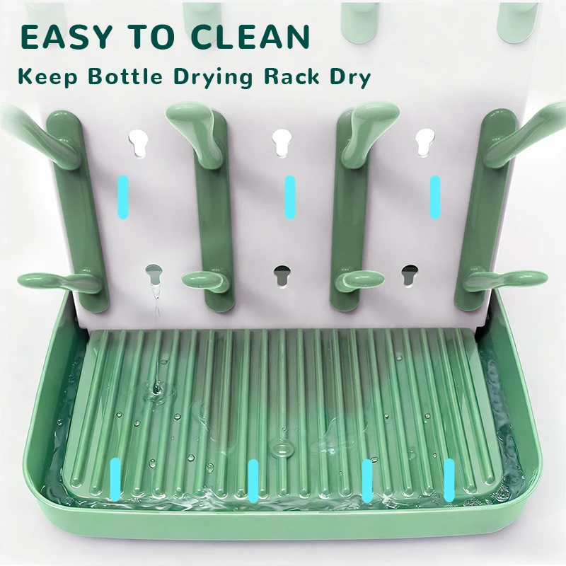 Baby Bottle Drying Rack, Baby Bottle Rack - Space saving vertical drying rack for cleaning bottles and pump components