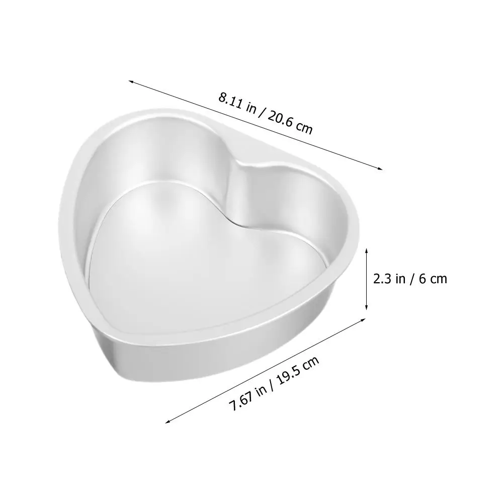 6/7/8 Inch Heart Shaped Cake Mold For Baking Nonstick Aluminium Cake Pan/Tin With Bottom Heart Cheesecake Pan Baking Mould