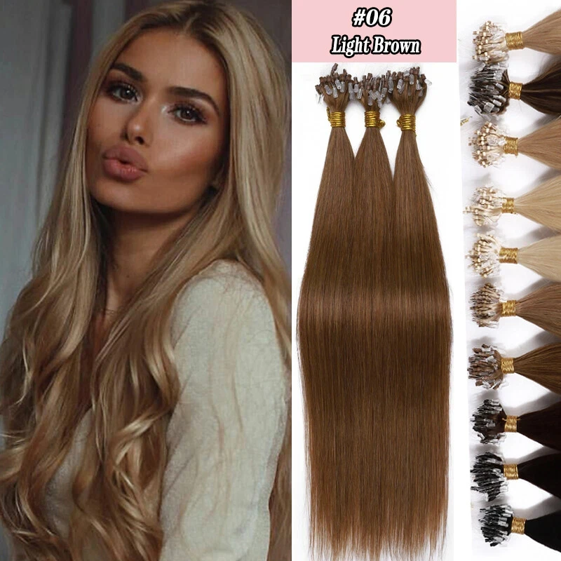 100-human-hair-micro-loop-weft-20inch-straight-4-p8-613-hair-extensions-boost-fullness-style-change-everyday-wholesale