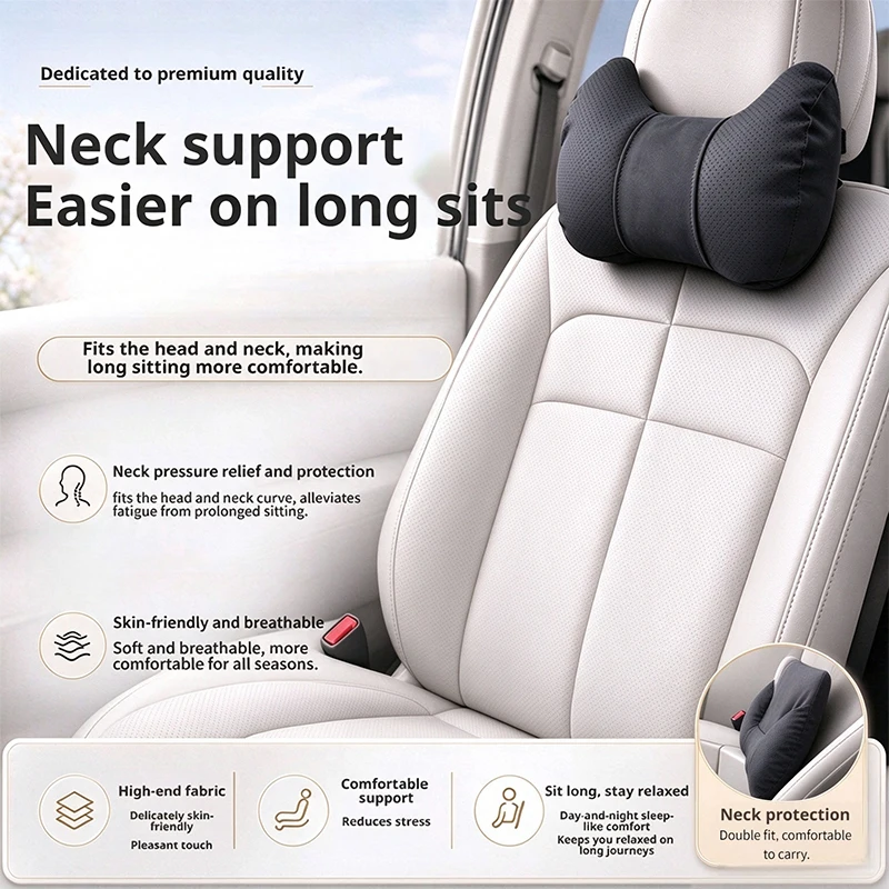 For Tesla Model 3 Model Y Model S Model X Cybertruck Roadster Tesla Semi in-car premium horn-shaped headrest neck pillow