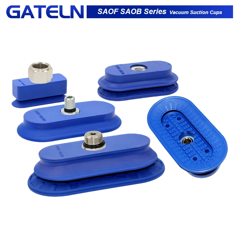 Oval SAOF/SAOB series robotic arm vacuum suction cup for handling metal sheets SAOF50X16 SAOB60X30 SAOF100X50 SAOB100X50