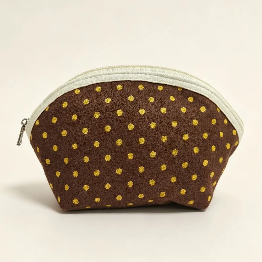 New Polka Dot Makeup Bag Shell-shaped Mini Cosmetic Storage Bag Multifunctional Lipstick Pouch Travel
