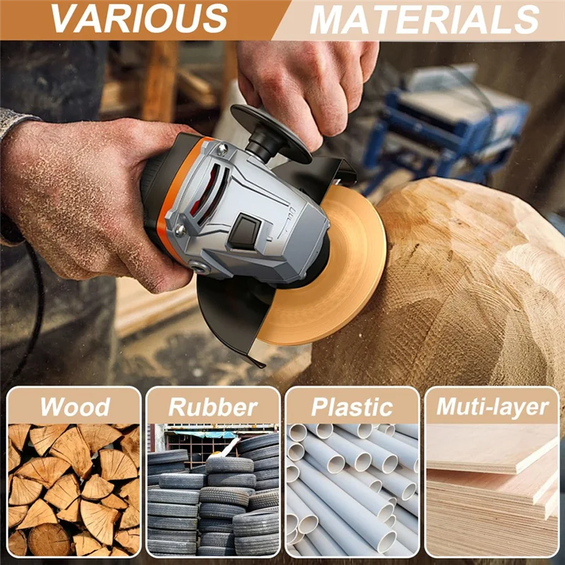 

A24F-Wood Carving Disc Set For 4Inch Or 4 1/2Inch Angle Grinder With Wrench, Woodworking Sanding Disc Wheel Attachments