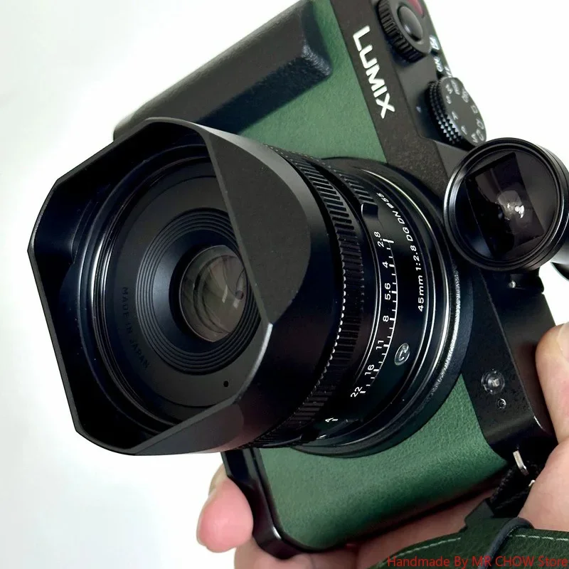 تصميم لسيجما 24 مللي متر f3.5 45 مللي متر F2.8 90 مللي متر F2.8 DG DN غطاء عدسة مربع حربة معدنية مع غطاء محرك السيارة المجاني