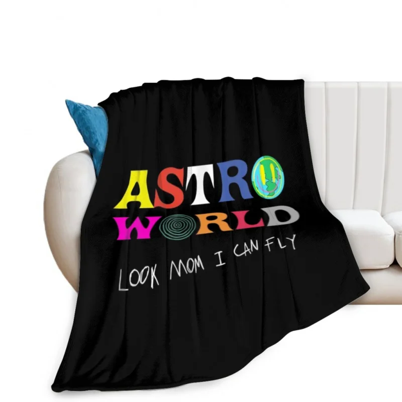 ASTROWORLD look mum I can fly Throw Blankets Soft Velvet Blanket Travel Bedding Fleece Blanket