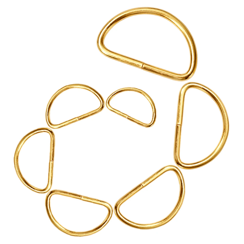 

100pcs D Ring Buckle Metal Semi-Circular D Ring For Bag Strap Luggage Belt Dog Collar Harness Diy Craft Accessories Golden