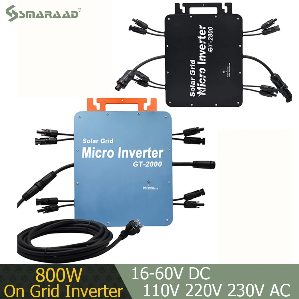 800W On Grid Micro Inverter Sine Wave Solar Photovoltaic Power Generation System Waterproof Automatic Identification WiFi