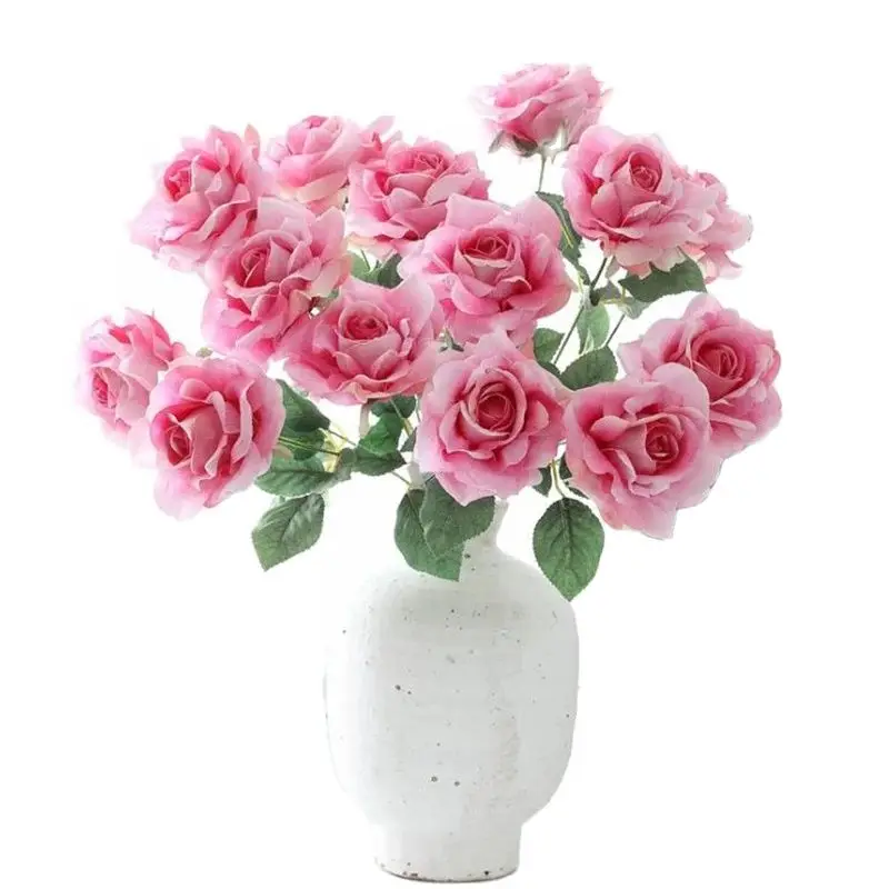 One Faux Spring Curling Rose ( Heads/Bunch) 16