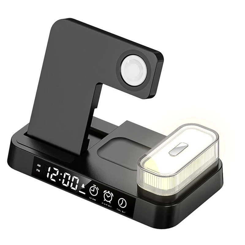 

Use Usb Plug Watch Wireless Charger Wireless Charger Wireless Charging Phone Stand Alarm Clock Fast Charging Base