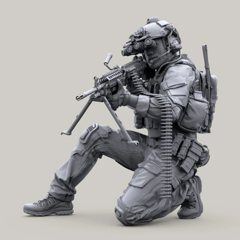 1/35 Resin Figure US Special Forces/MARSOC Modern Soldier in Action with GPNVG-18 Panoramic Night Vision Goggles Self-Assembly C