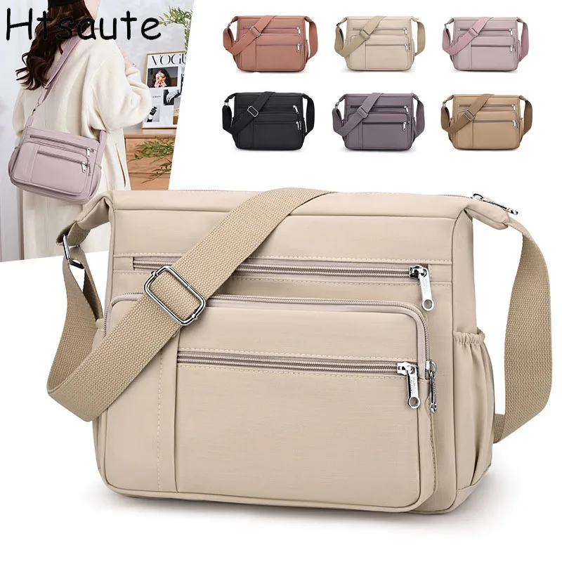 

Trendy Women Soft Nylon Shoulder Bag Solid Color Student Casual Style Handbags Crossbody Bags for Women Shoulder Hobos Bag
