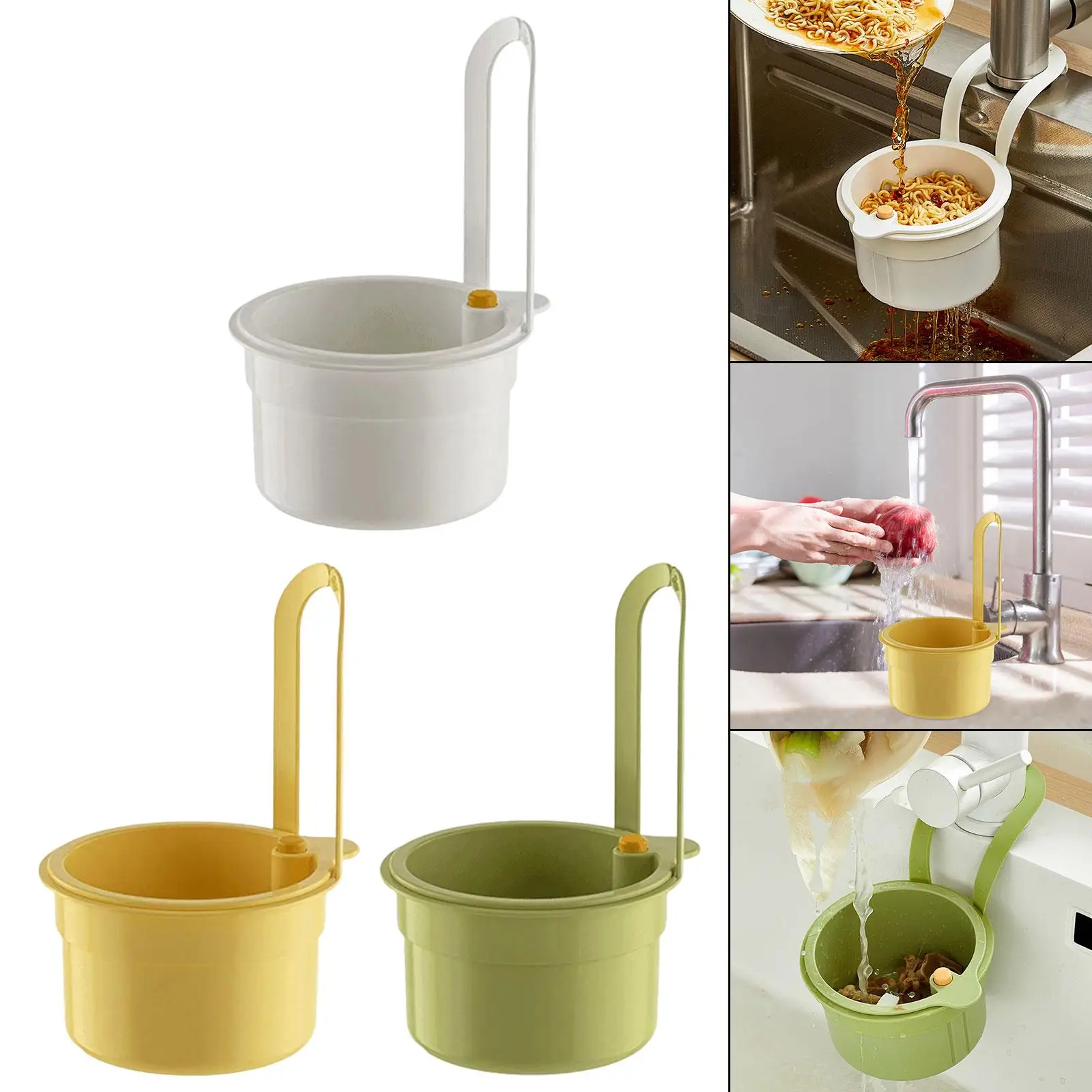 

Kitchen Sink Drain Basket Vegetable and Fruit Drainer Basket Multifunctional Fruit Vegetable Drain Shelf Home Food Waste Filter