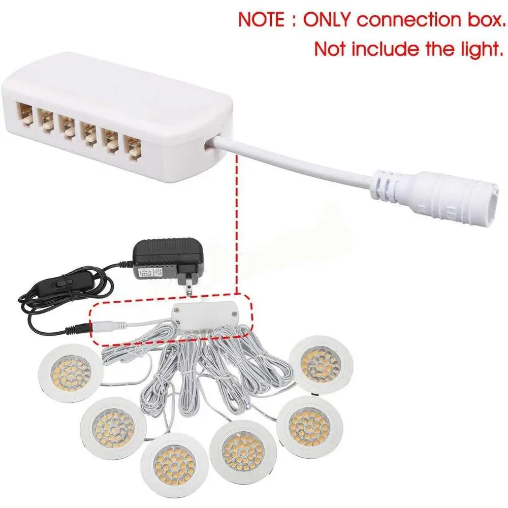

Соединительная коробка светодиодного светильника 120 Вт, 12 В, 10 А для автодомов, автодомов, RL-LB300 Соединительная коробка светодиодного светильника с 6 отверстиями