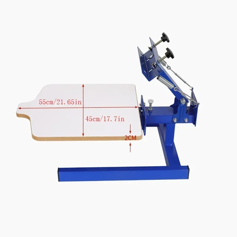 54X45CM 1 Station Silk Screening Screenprint Press Screen Printing Machine Adjustable Tension For T-Shirts DIY