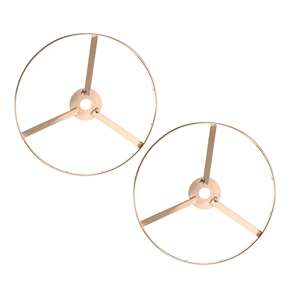 

2pcs Iron Lampshade Frame Diy Wire Ring Vintage Lamp Shade Holder For Table Floor Lamp Chandelier Metal Part Adapter
