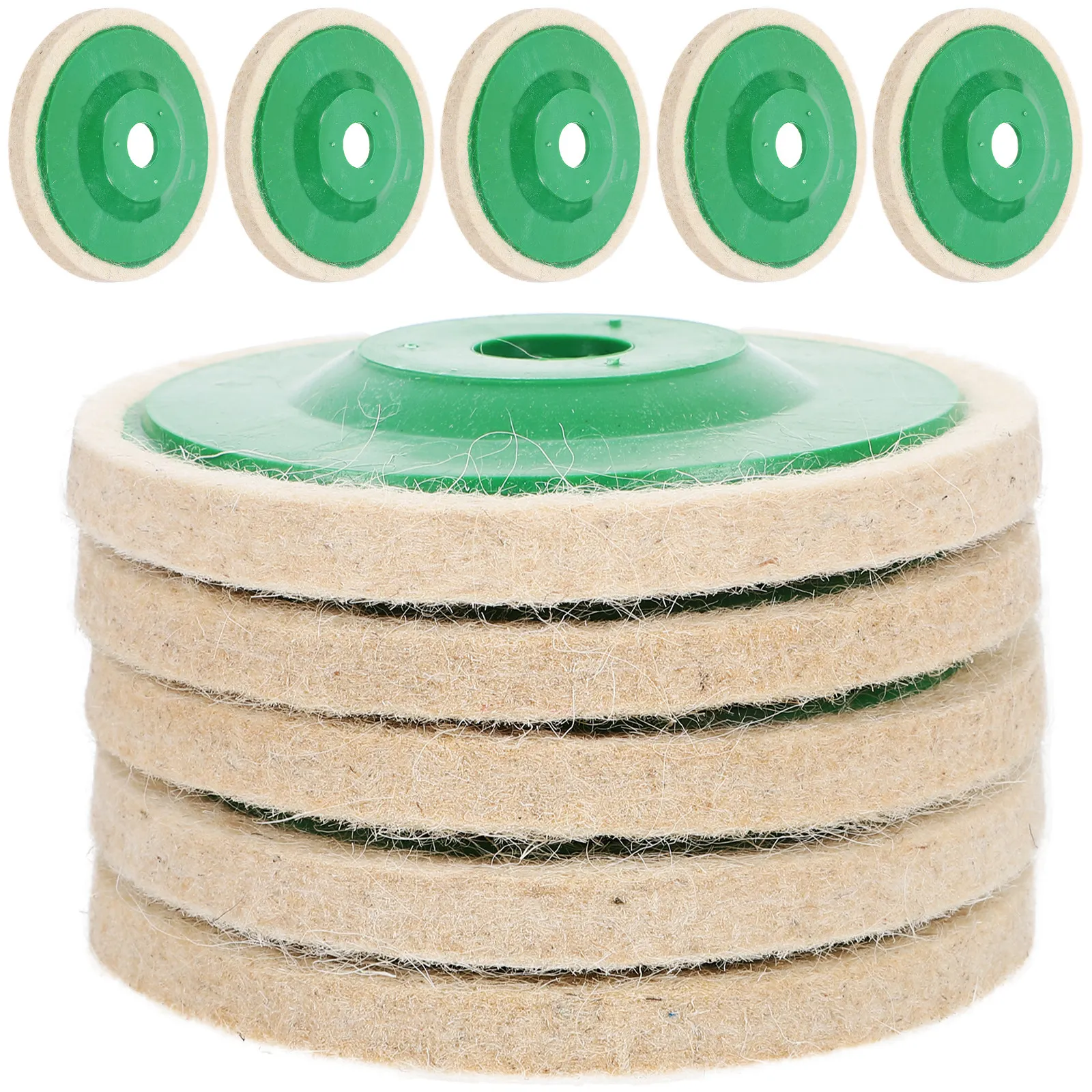 10 Pcs Polishing Buffing Discs Pads Wheels Angle Grinder Felt Grinding Polisher