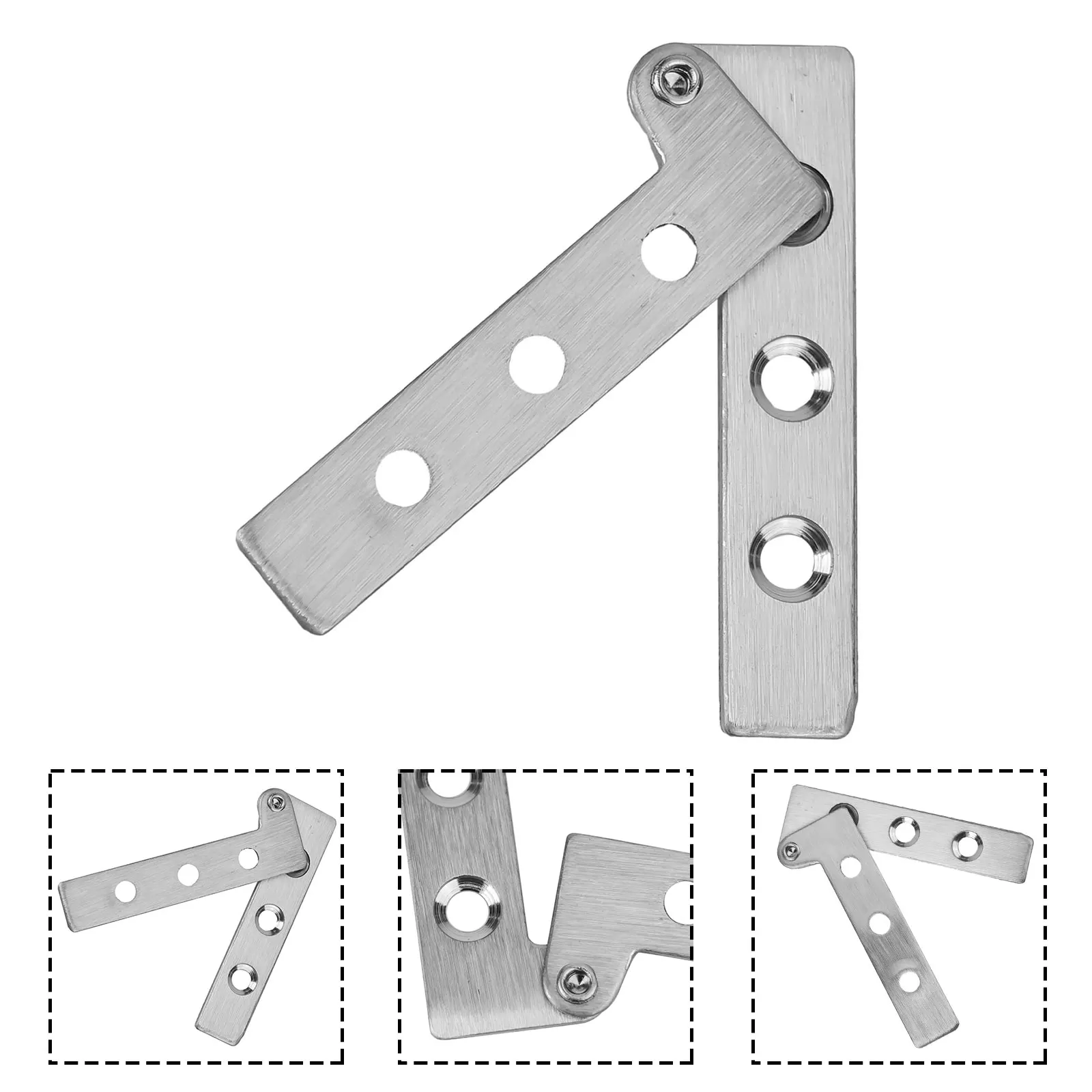 1pc Door Hinge Hardware Stainless Steel Rotating Invisible Door Pivot Hinge Tone Rotary Furniture Hardware Home Improvement