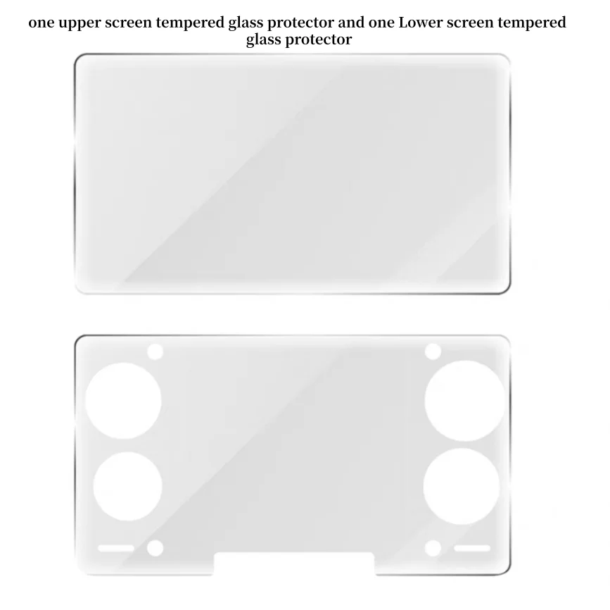 For AYN THOR Flip Game Console Tempered Glass Screen Protector Scratch-resistant THOR Dual Screen HD Glass Screen Protectors