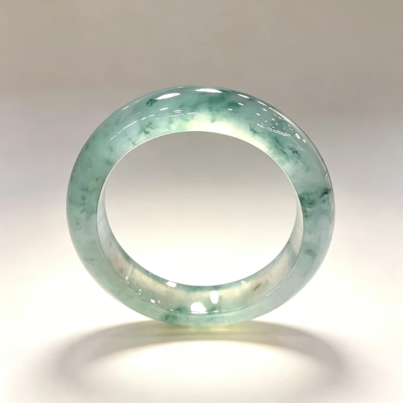 Natural High Ice Quartzite Jade Green Flower Bracelet