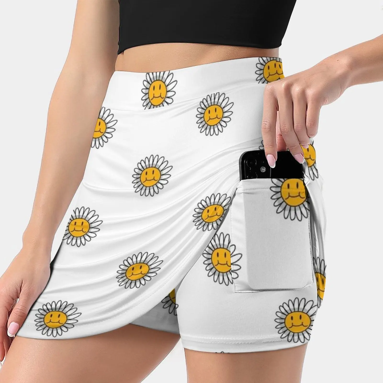 Badly Drawn Flower Women's skirt Aesthetic skirts New Fashion Short Skirts Flower Floral Bad Badly Cute Grunge