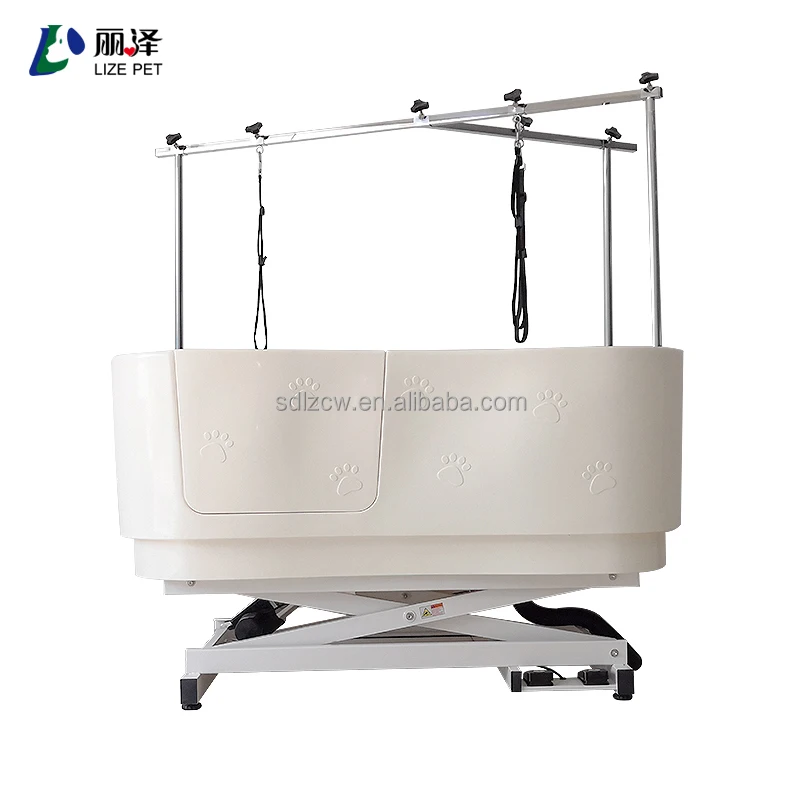 AIROW Luxury Plastic Dog Grooming Bath Tub with Splash Back for Cats & Small Animals Bathroom Use Stocked
